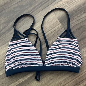 Like new Striped Triangle Bikini Top